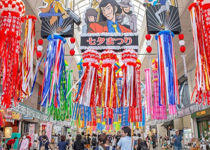 Tanabata festival streamers