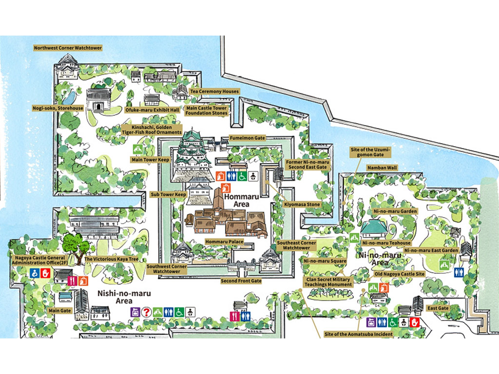 Nagoya Castle Map