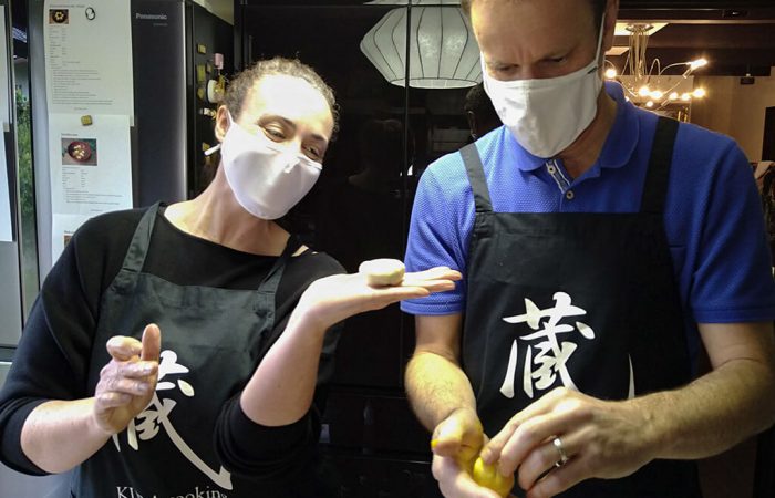 Making Japanese sweets
