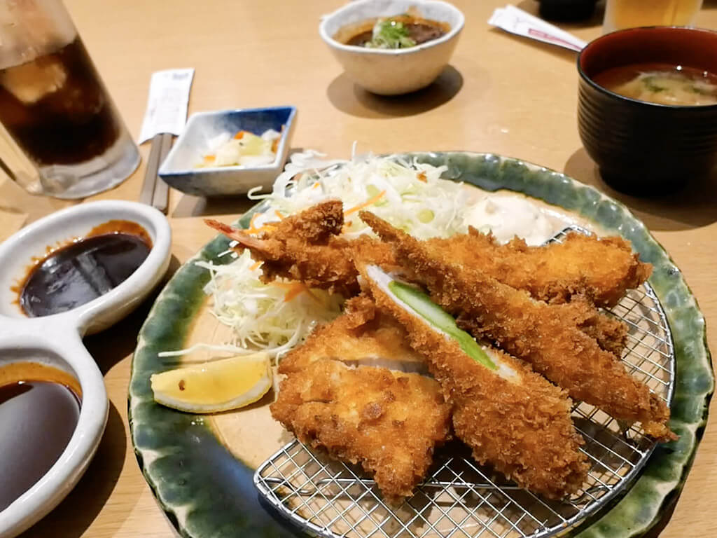 Ebi Furai with Miso Katsudon Yabaton