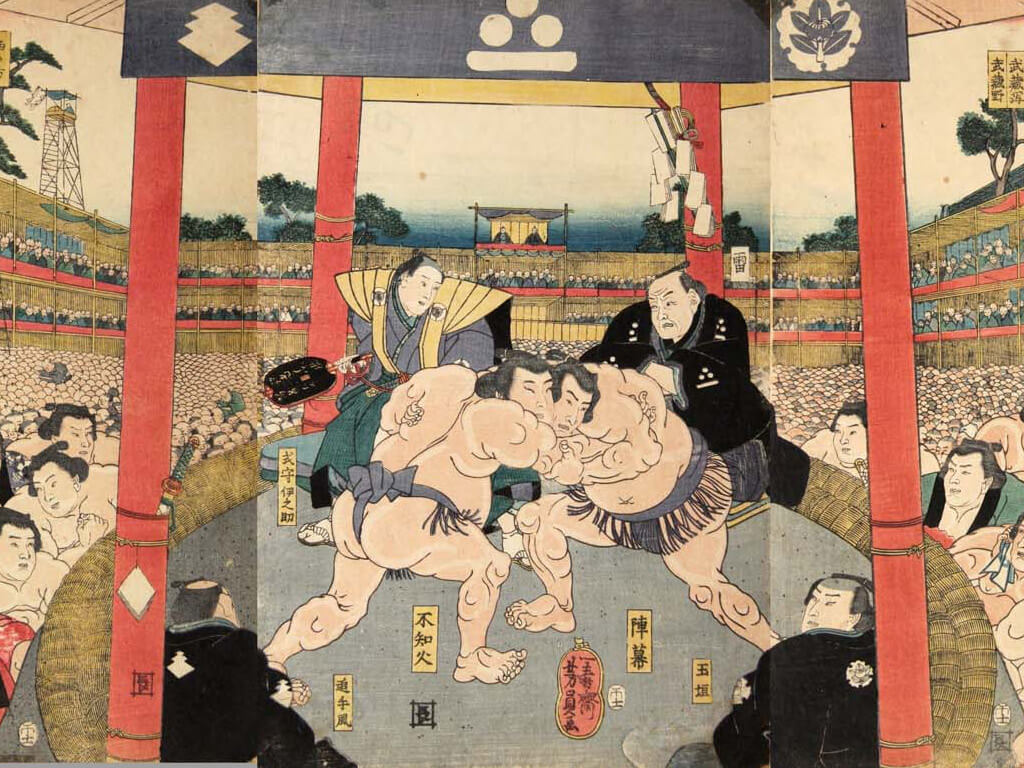 Sumo tournament Ukiyo-e