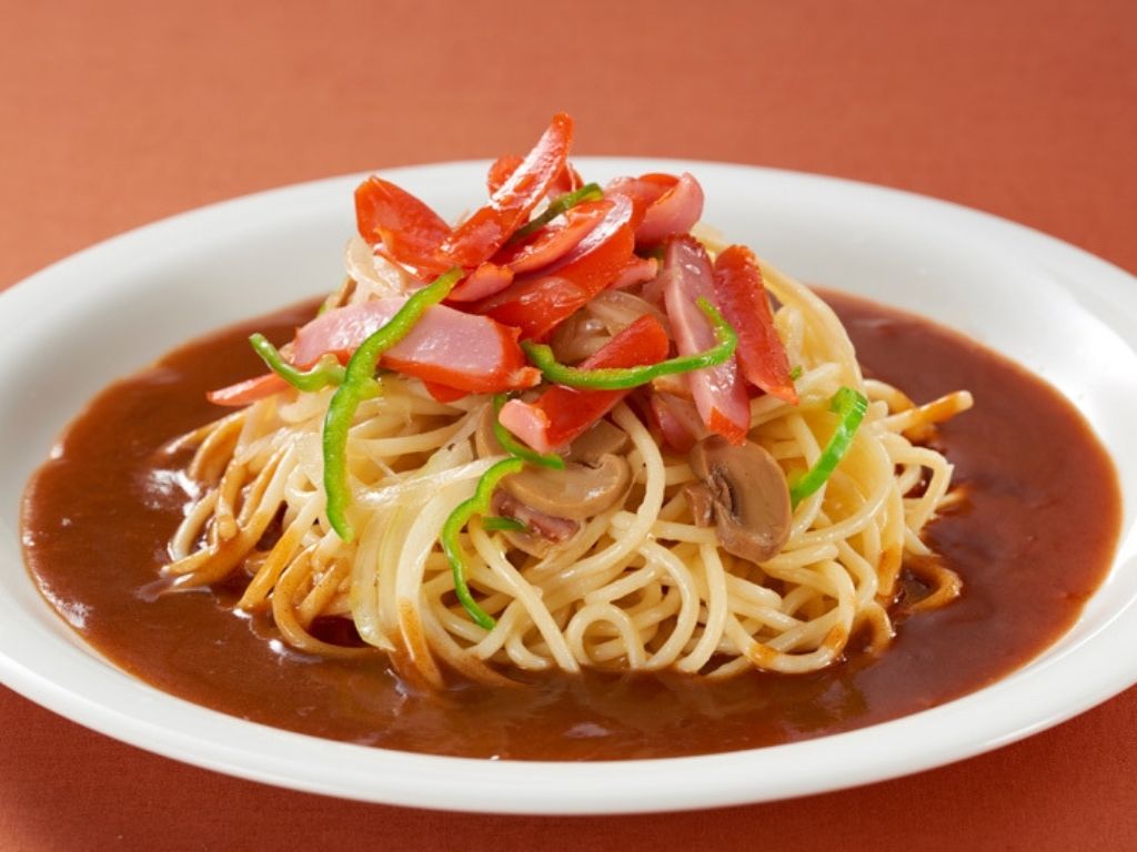 Ankake spaghetti with toppings, Image from atpress.