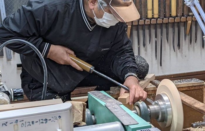 Wood craftsman at work