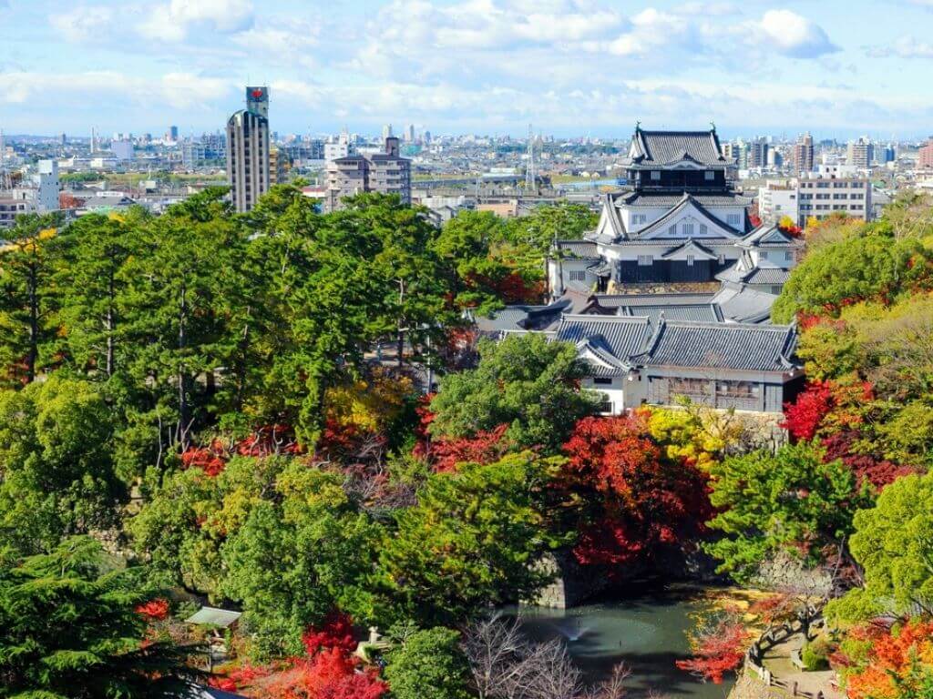 Okazaki castle and park.