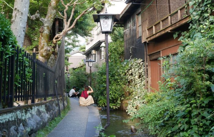 Side streets with streams in Gujo Hachiman