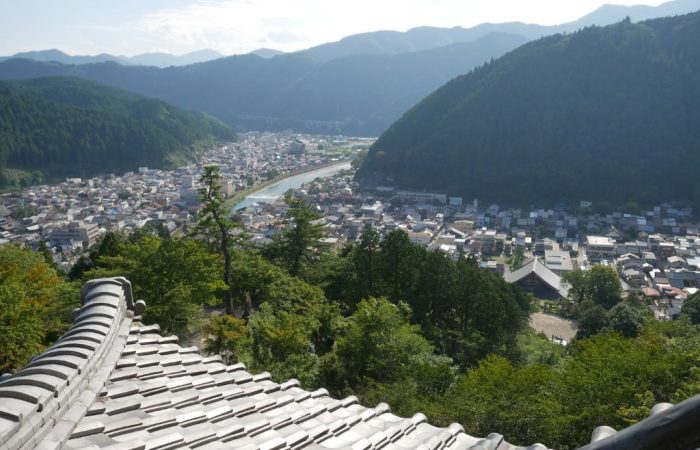 The city of Gujo Hachiman from above