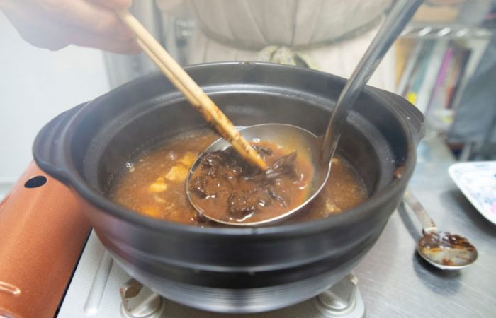 Dissolving Miso paste